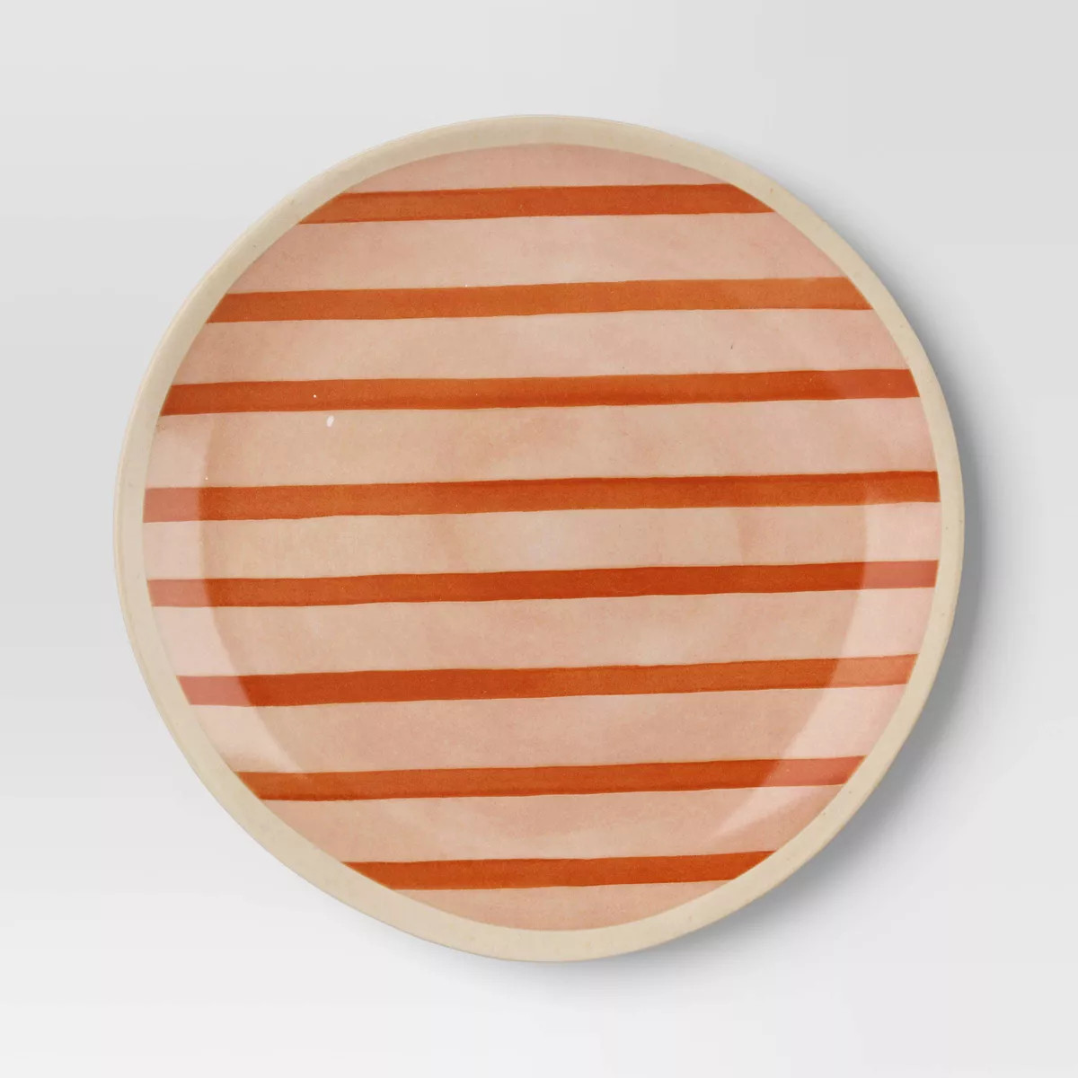 8.5" Melamine Layering Plate Peach Striped - Threshold™ | Target