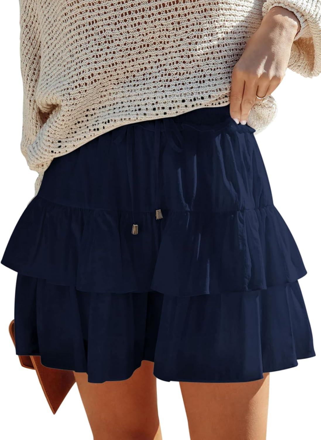 Flowy Shorts for Women Boho Ruffled Tiered Skorts Casual High Waist Mini Skirts Tennis Golf Comfy Shorts 2026 | Amazon (US)