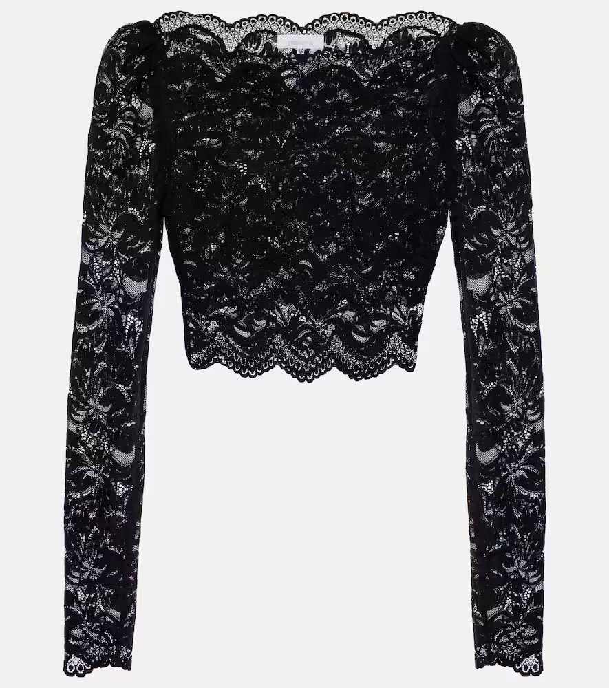 Rabanne Floral lace crop top | Mytheresa (INTL)