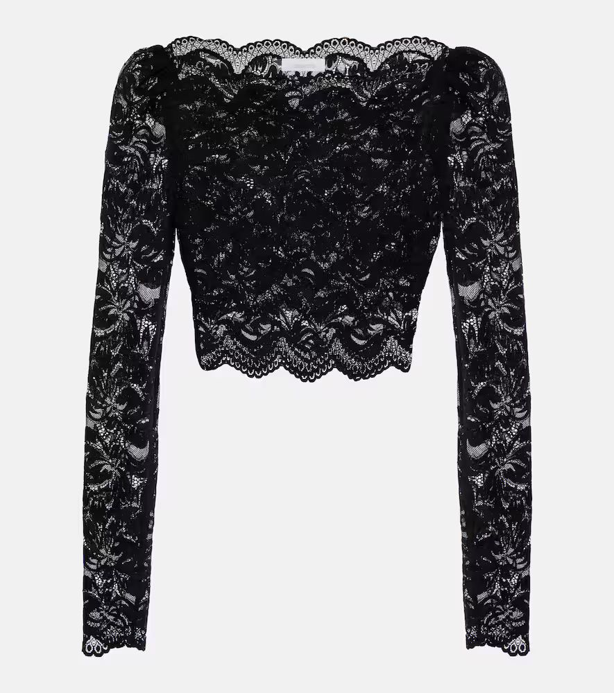 Rabanne Floral lace crop top | Mytheresa (INTL)