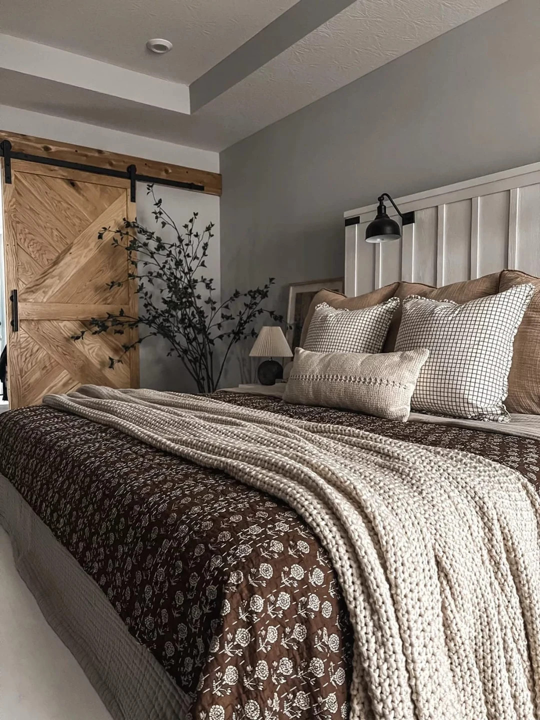 Brown Floral Quilt Bedding Bedspread Floral Kantha Bedding Handblock Flower Print Throw Cotton Li... | Etsy (US)