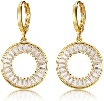 Boho Geometric Statement Earrings for Women – Modern Sculptural Design, Gold Plated Brass with ... | Amazon (US)