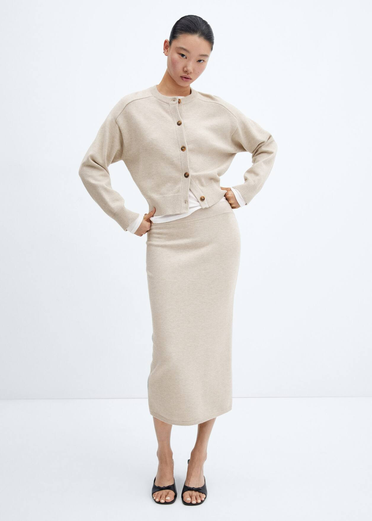 Decorative seams cardigan -  Women | Mango USA | MANGO (US)