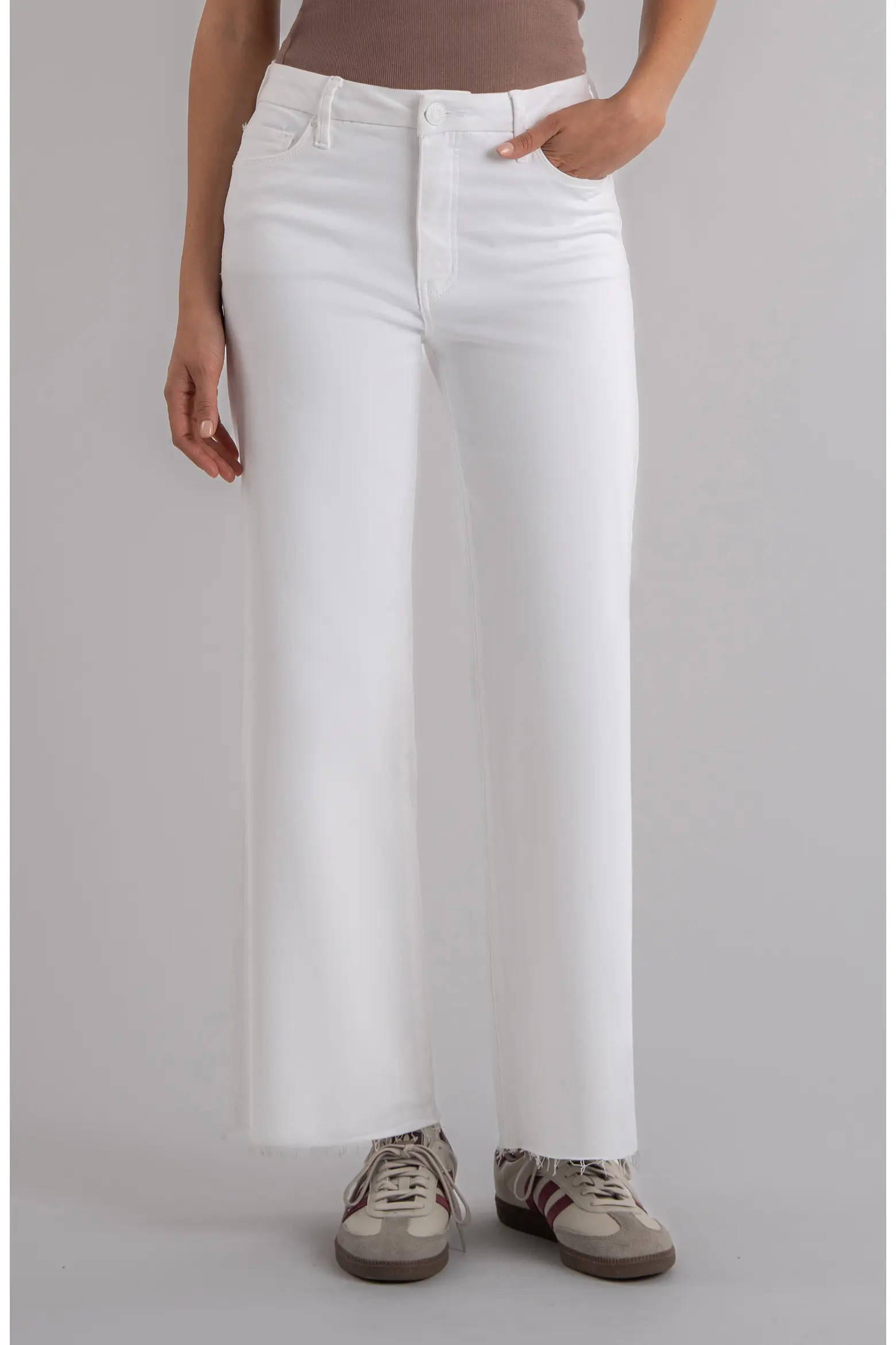 Meg Fab Ab Raw Hem High Waist Wide Leg Jeans (Women) | Nordstrom | Nordstrom