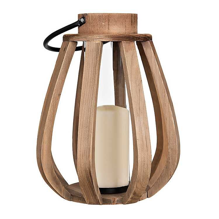 New! Natural Wooden Lantern | Kirkland's Home