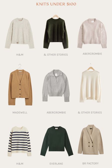 Finding a good knit under $100 is not easy! Some of these are on sale but Abercrombie might be the best in terms of quality and fit.

#LTKSeasonal #LTKfindsunder100 #LTKstyletip