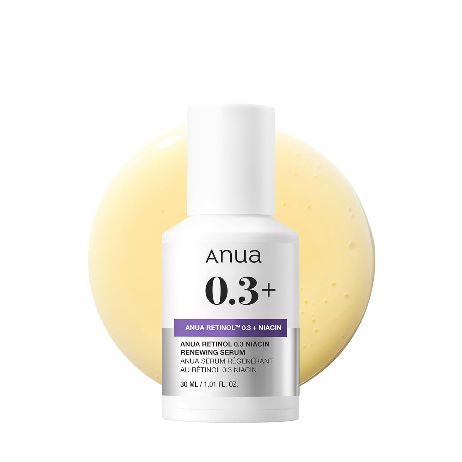 Anua Retinol Serum for Smooth & Renewed Texture, 0.3% Retinol, 5% Niacinamide, Hydration & Glass ... | Amazon (US)