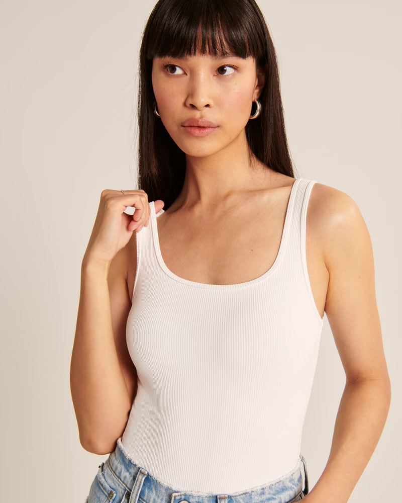 Seamless Rib Fabric Tank Bodysuit | Abercrombie & Fitch (US)
