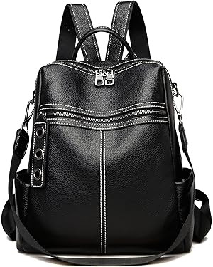 Maxoner Backpack Purse for Women Fashion Genuine Leather Convertible Shoulder Handbag Travel Bag ... | Amazon (US)
