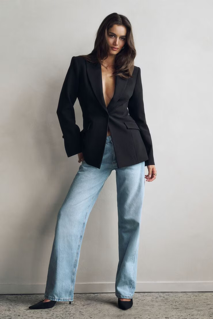 Mika Mid Rise Relaxed Straight Leg Jeans | Dynamite Clothing