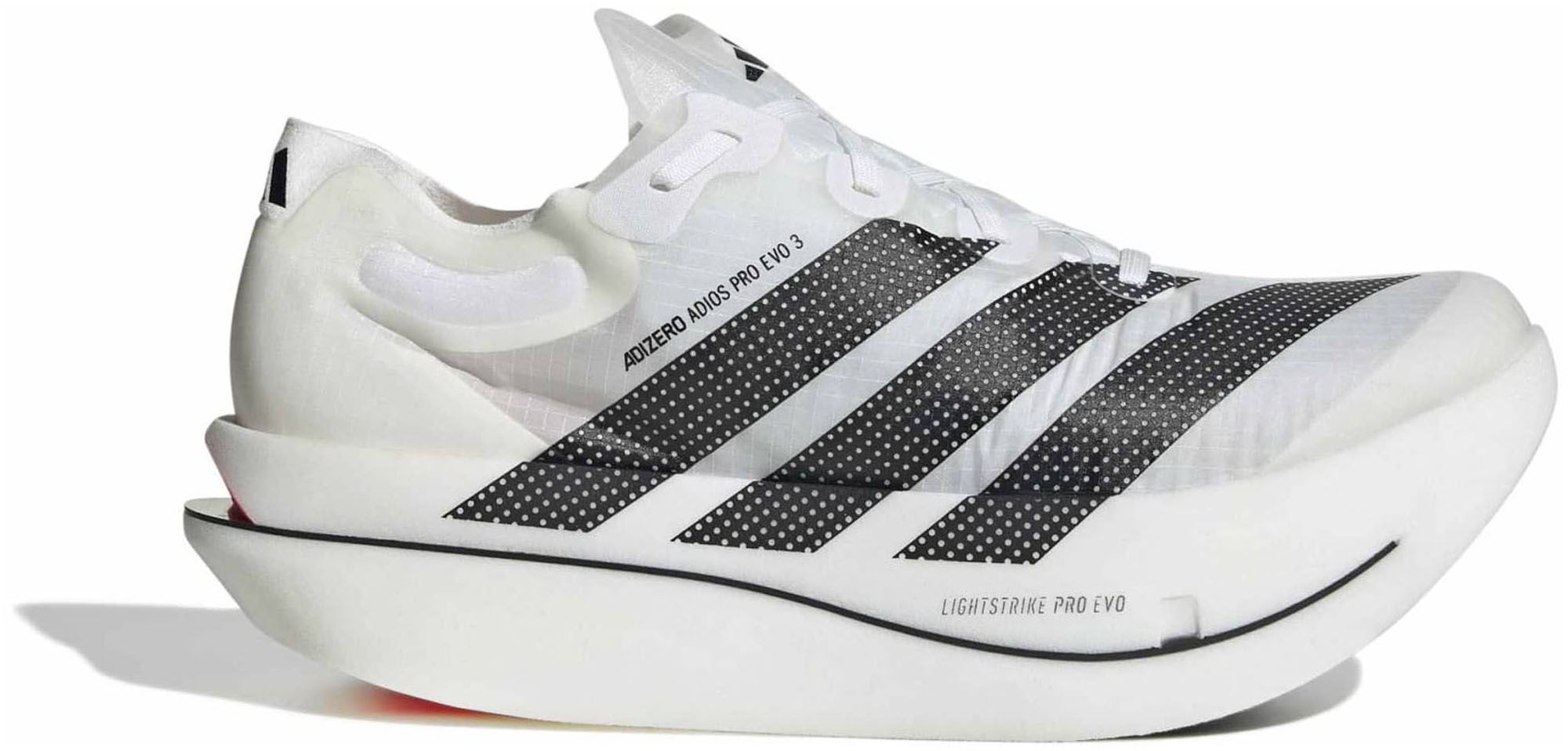 adidas Adizero Adios Pro EVO 3 Running Shoes, Men's, M9/W10, White/Core Black/Solar Turbo | DICK'S Sporting Goods