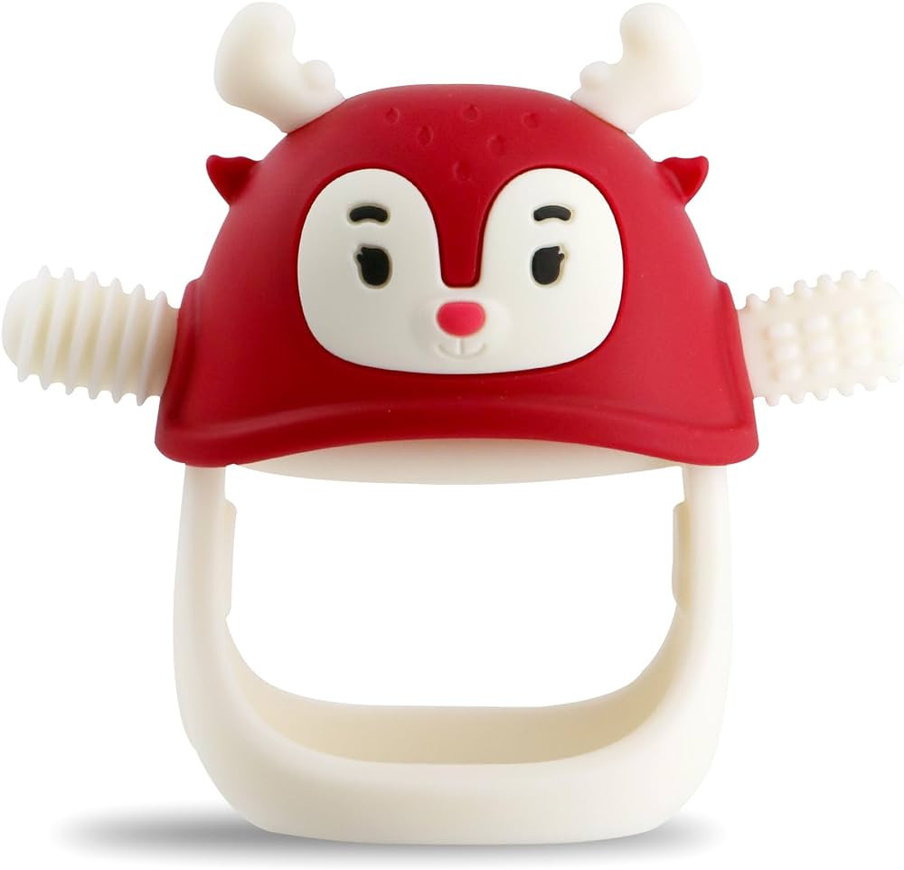 Smily Mia Never Drop Reindeer Silicone Baby Chewing Toy for 3M+ Infants, Easy to Hold Teething Mi... | Amazon (US)