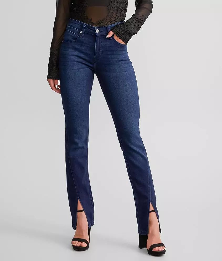 Mid-Rise Split Straight Stretch Jean | Buckle