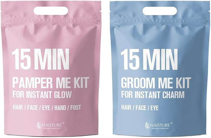 15 Min Pamper Me and Groom Me Kit (12pc): Home Spa Gift set with Korean Face Mask Essentials for ... | Amazon (US)