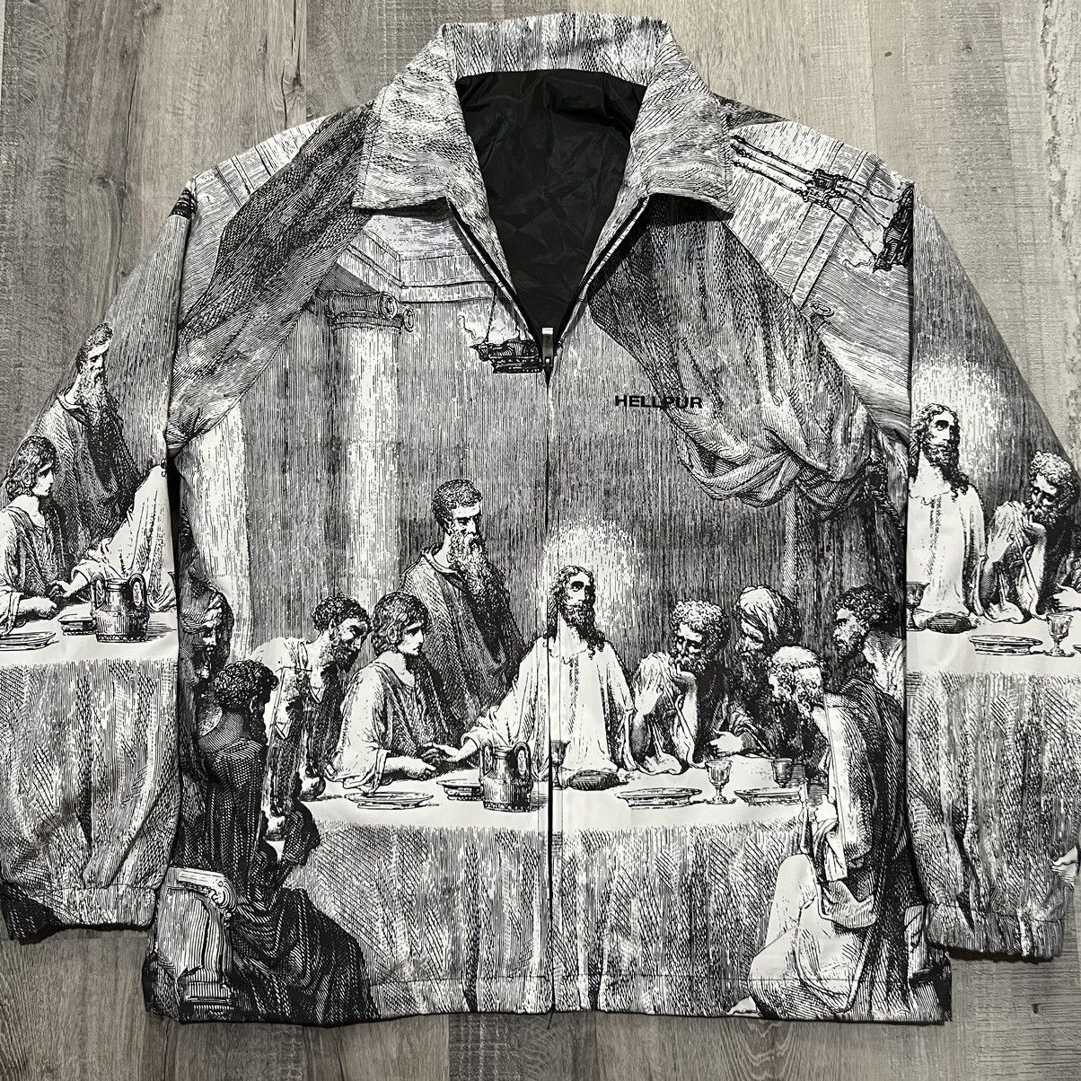 Print All Over Me Helpur Last Supper All Over Print Full Zip Jesus Jacket | Grailed | Grailed