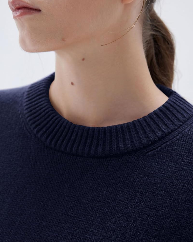 SUUKSESS Women Cashmere Oversized Long Sleeve Pullover Sweater Crew Neck Jumpers | Amazon (US)