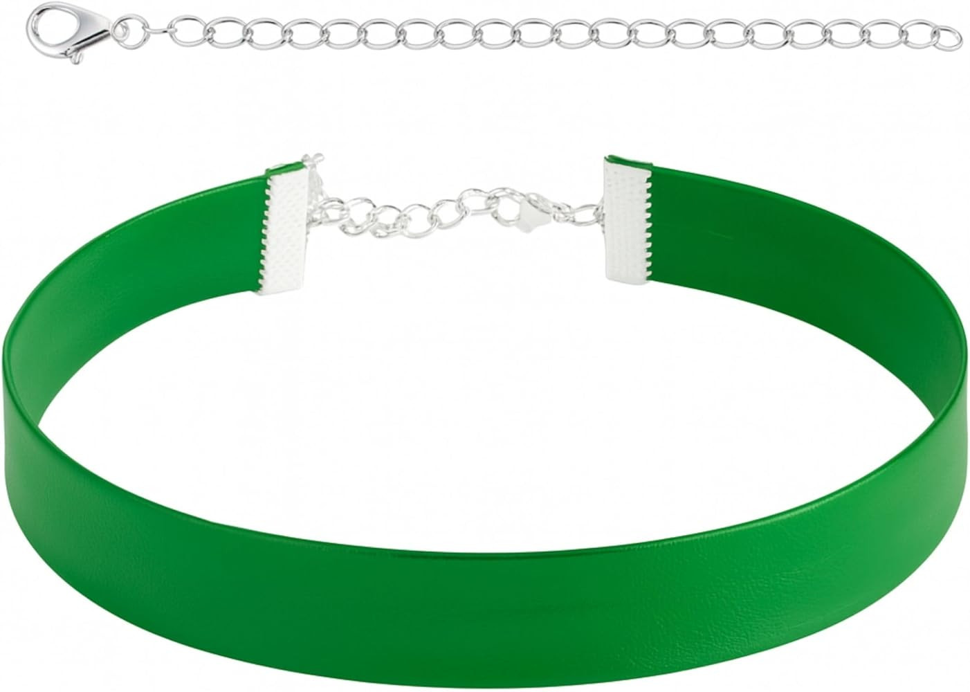 Leather Choker for Women, 0.6" Classic Ribbon Style, Adjustable 12–18", Stainless Steel Clasp, ... | Amazon (US)