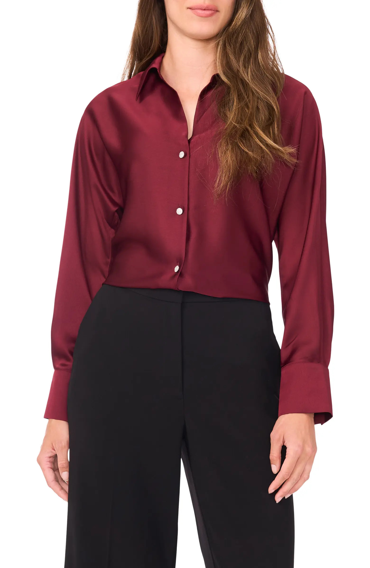 Charmeuse Button-Up Shirt | Nordstrom