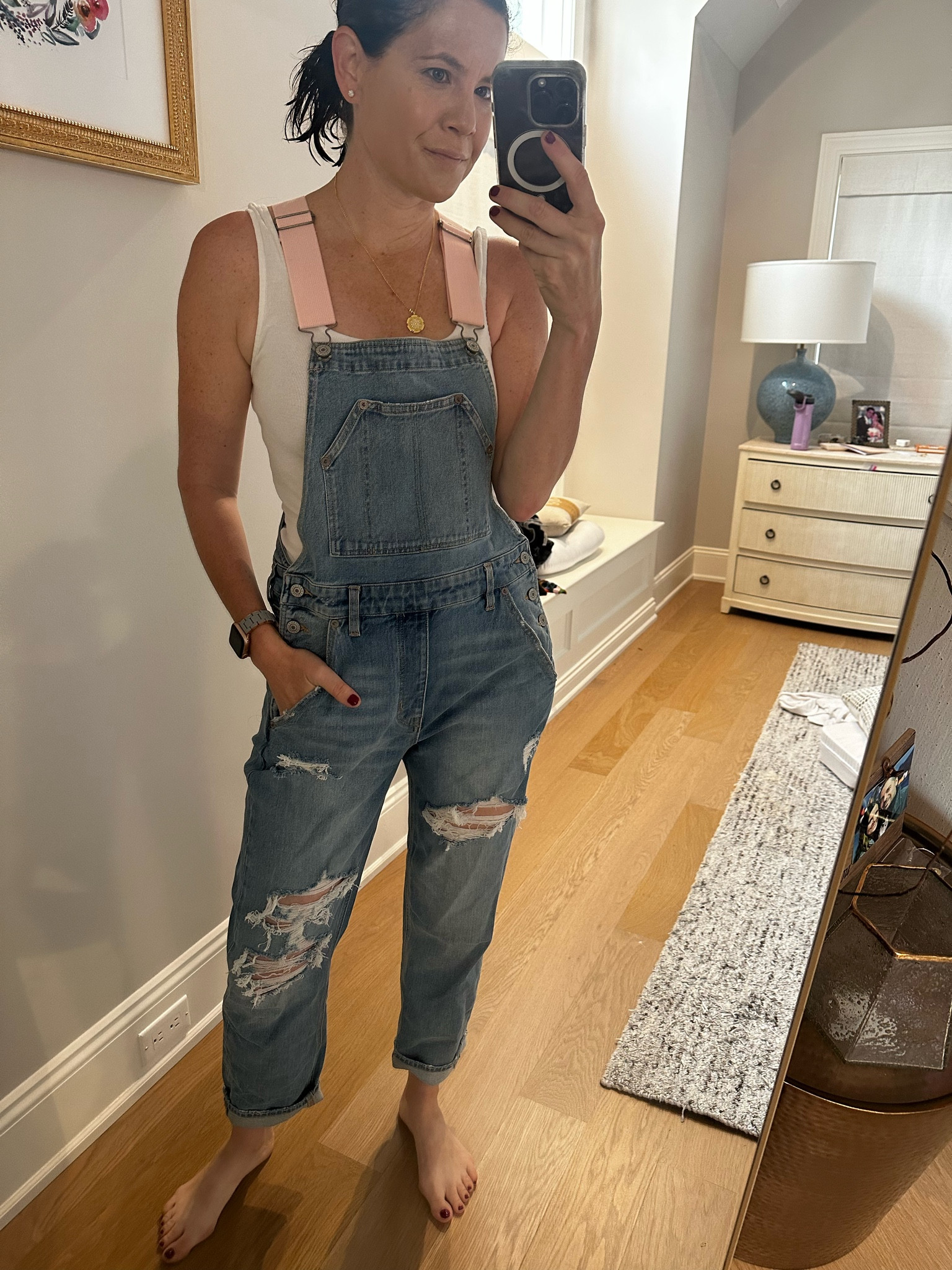 90’s overalls pink strap 

#LTKsalealert #LTKstyletip