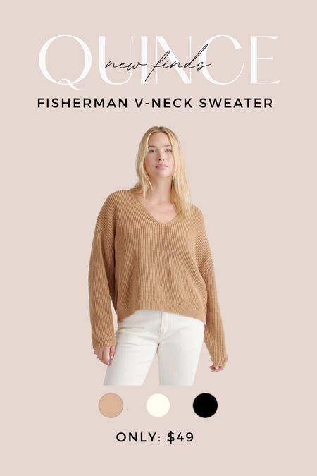 Quince, fall sweater, organic cotton sweater, v neck sweater, neutral sweater, closet staple, fall outfit 

#LTKSeasonal #LTKstyletip #LTKfindsunder50