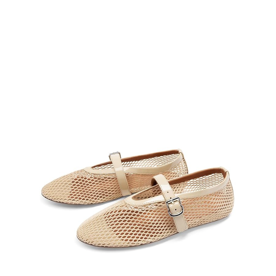 DREAM PAIRS Women's Mesh Ballet Flats Dressy Round Toe Comfortable Mary Jane Flat Shoes with Buck... | Amazon (US)