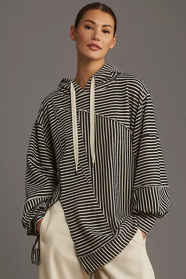Pilcro Patchwork Hooded Sweatshirt | Anthropologie (US)
