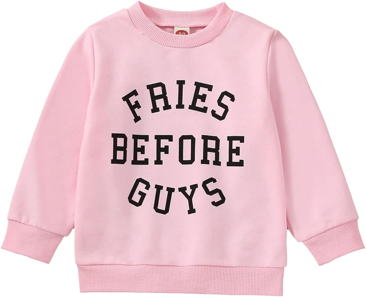 Twopumpkin Toddler Valentine's Day Shrit Baby Girl Outfit Crewneck Sweatshirt Long Sleeve Holiday... | Amazon (US)