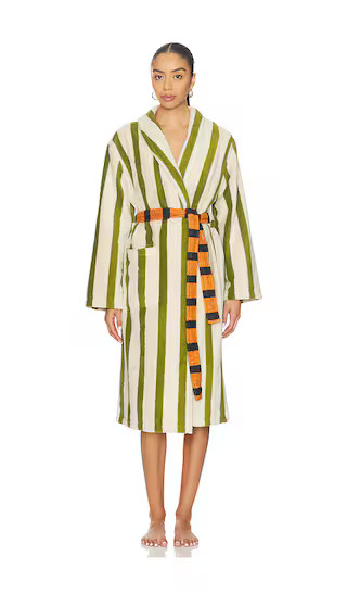Stripe Bathrobe in Juniper | Revolve Clothing (Global)