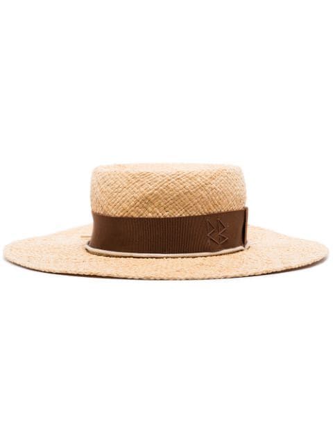 woven-look boater hat | Farfetch (UK)