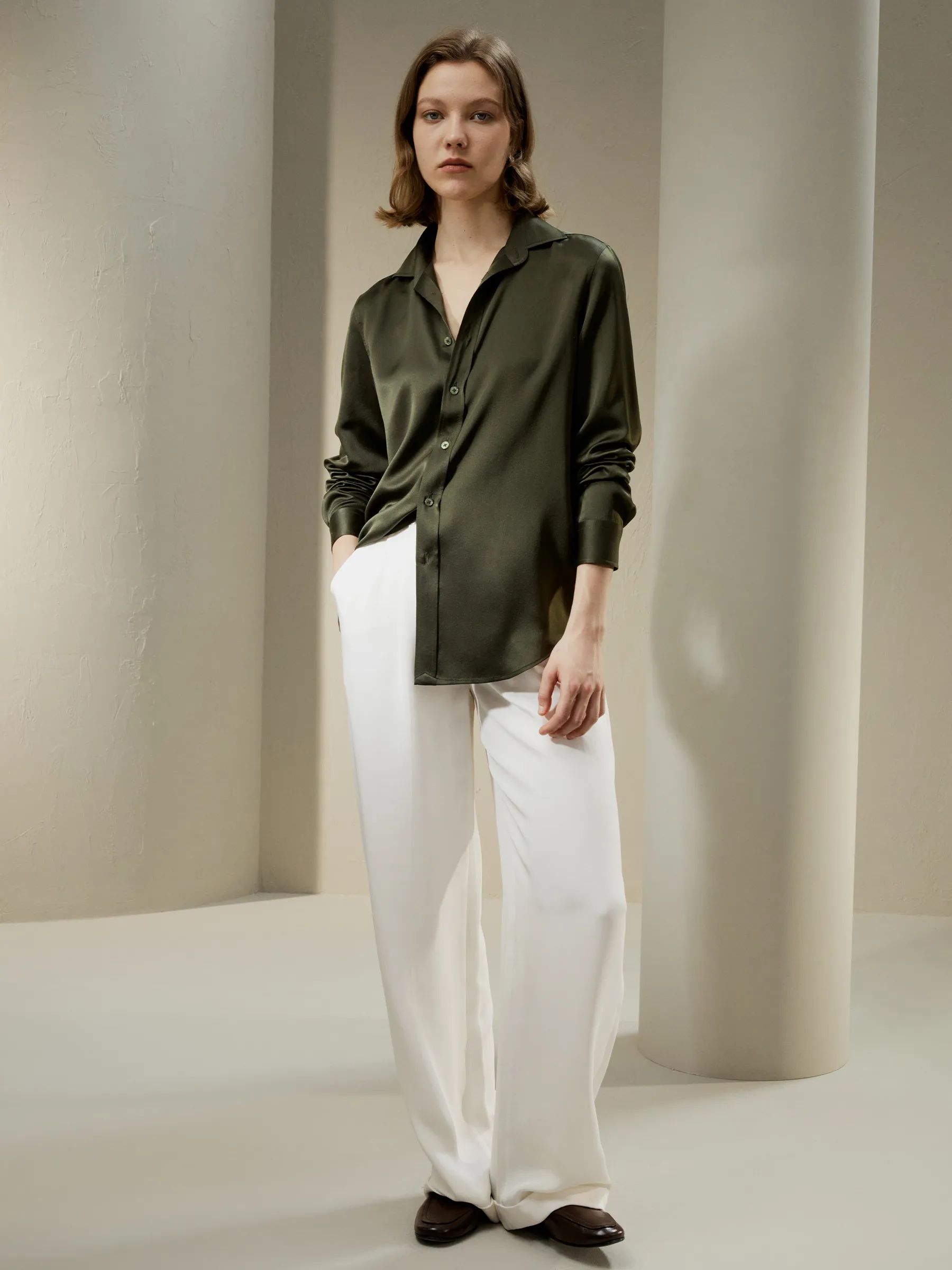 Tailored Silk Shirt | LilySilk