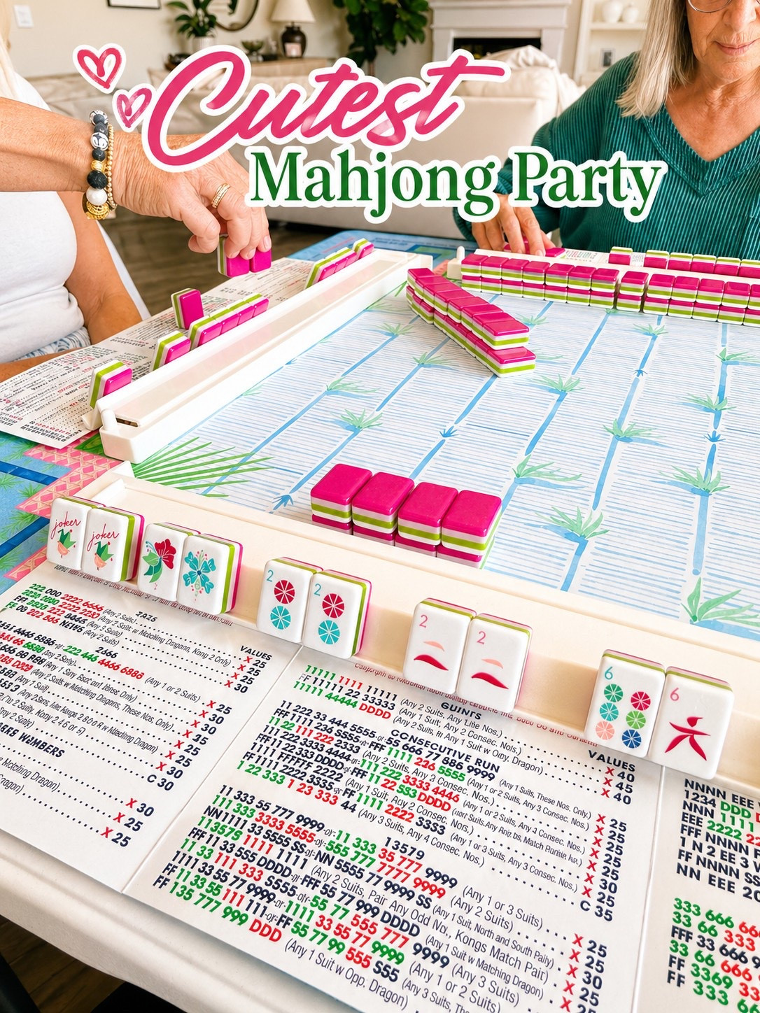 Host the Cutest Mahjong Party 🎀 Pink + Playful Game Night Setup Turn your game day into the ultimate aesthetic moment with this adorable Mahjong setup! From the pink striped tablecloth to the colorful tiles and chic drinkware, this setup is perfect for hosting a fun, girly Mahjong party at home. Whether you're planning a brunch, girls' day, or cozy game night, this modern living room vibe creates the cutest and most inviting atmosphere. Add snacks, cute cocktails, and your besties for the perfect hosting moment everyone will love! #mahjongparty #mahjongnight #girlyparty #hostingtips #partyideas #gamenightideas #pinkaesthetic #cuteparty #tablesetting #partydecor #girlsnight #brunchideas #homeentertaining #aestheticdecor #modernlivingroom #entertainingathome #hostesswiththemostess #pinterestinspo #partysetup #funwithfriends