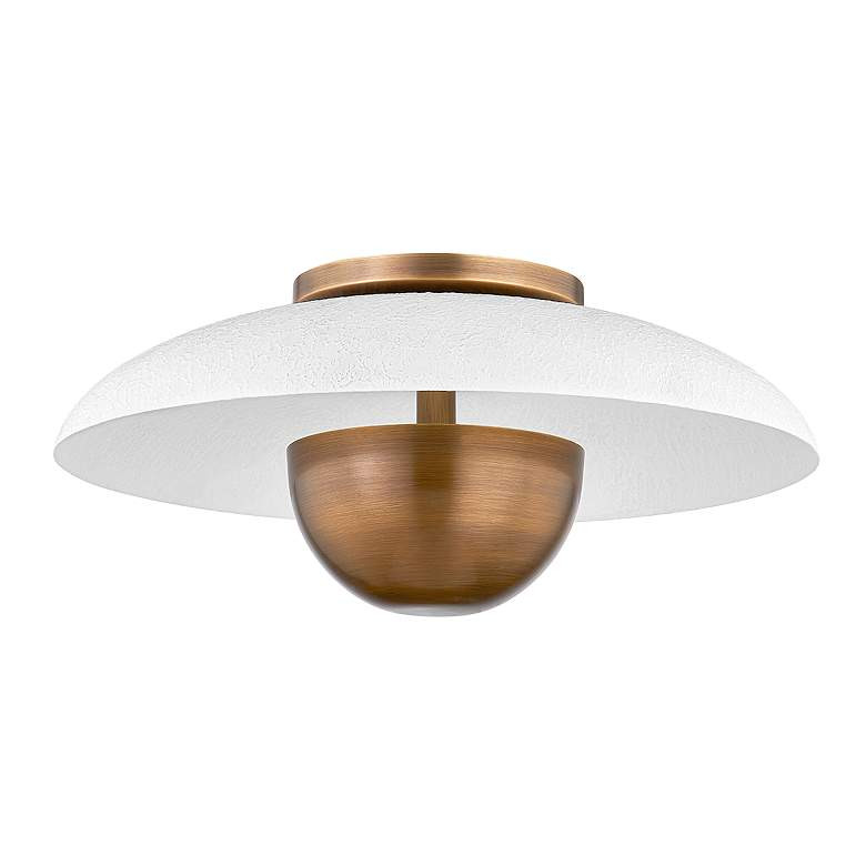 Noah 14" Wide Patina Brass LED Ceiling Light - #014Y8 | Lamps Plus | Lamps Plus
