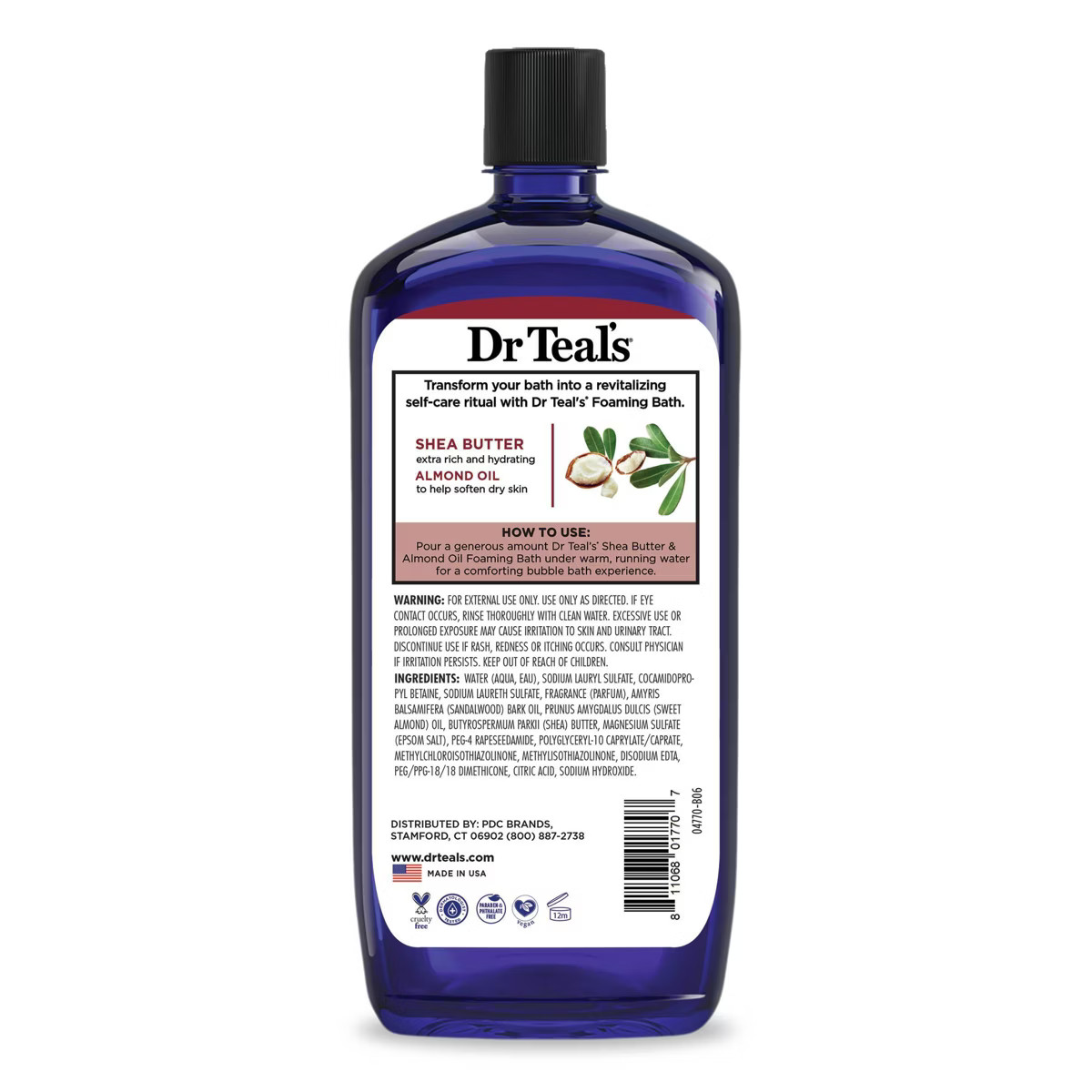 Dr Teal's Shea Butter & Almond Oil Foaming Bubble Bath - 34 fl oz | Target