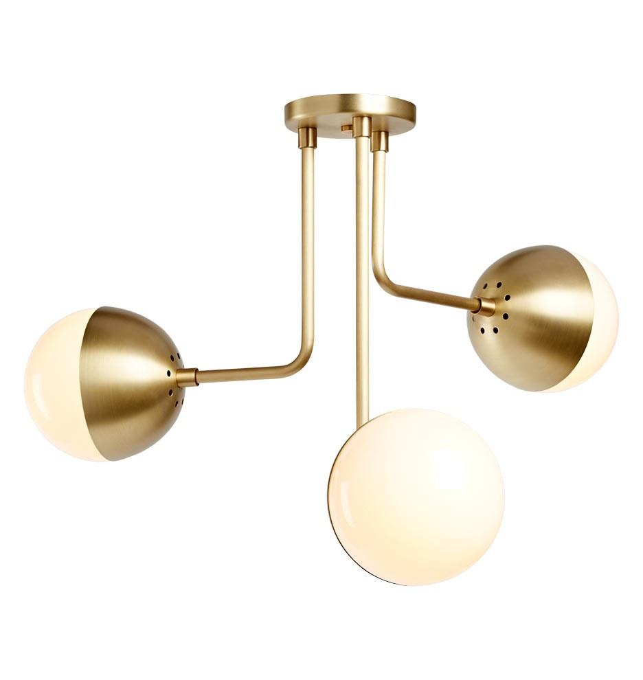 Cedar & Moss 3-Arm Semi Flush Chandelier Item # A3701 | Rejuvenation