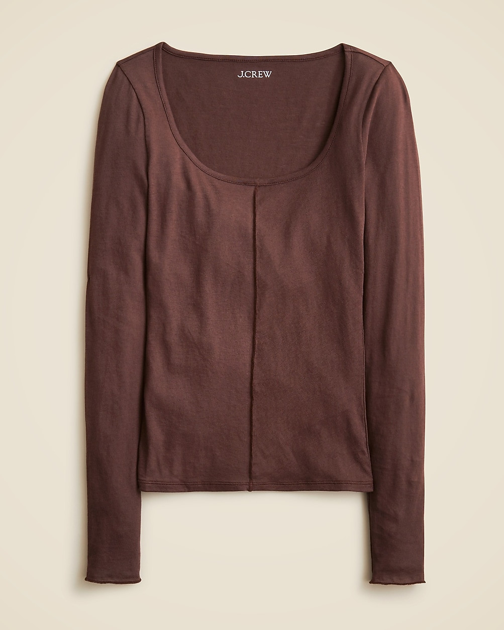 Tissue crepe long-sleeve scoopneck T-shirt | J. Crew US