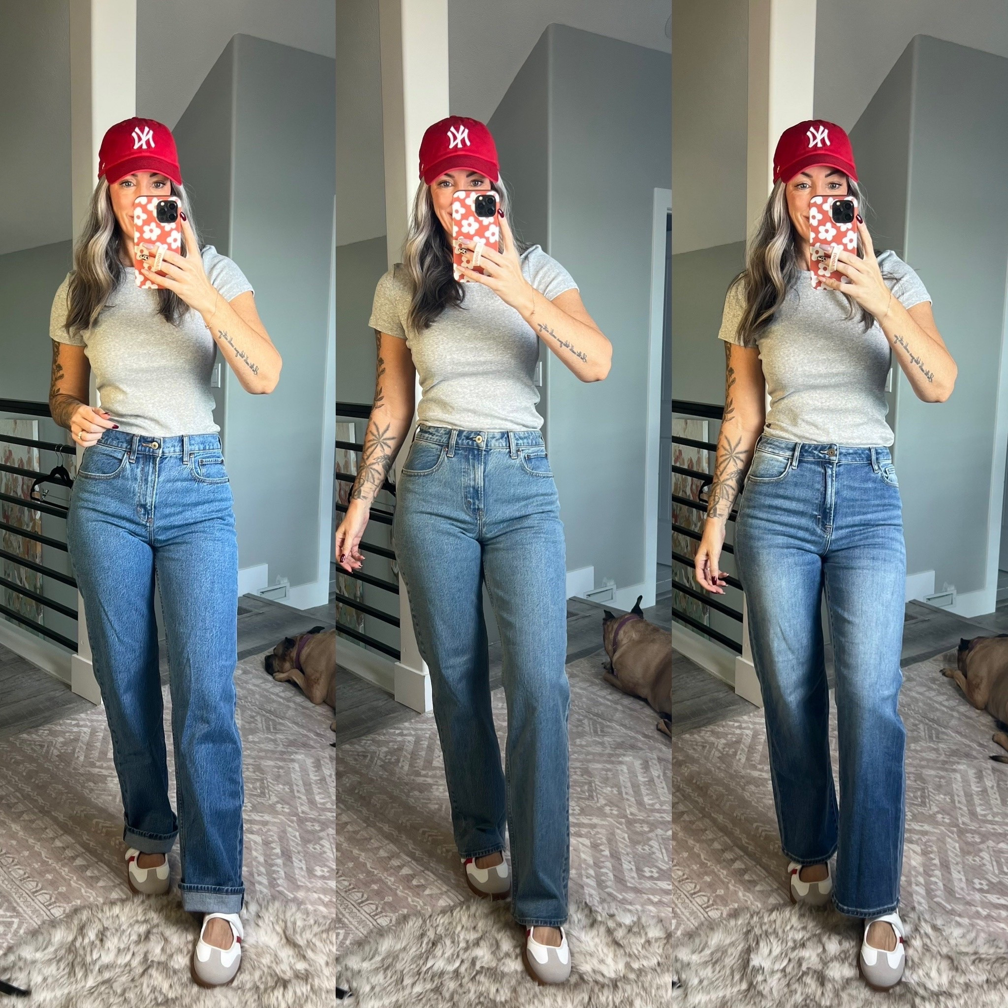 Round 10 Jeans moving on to straight leg which I’m realizing I just don’t like any in this style on me! 
Abercrombie high rise 90s relaxed - 28L
Abercrombie curve love high rise 90s relaxed - size 27 
Hidden  high rise straight - size 28

#LTKOver40 #LTKSeasonal #LTKootd