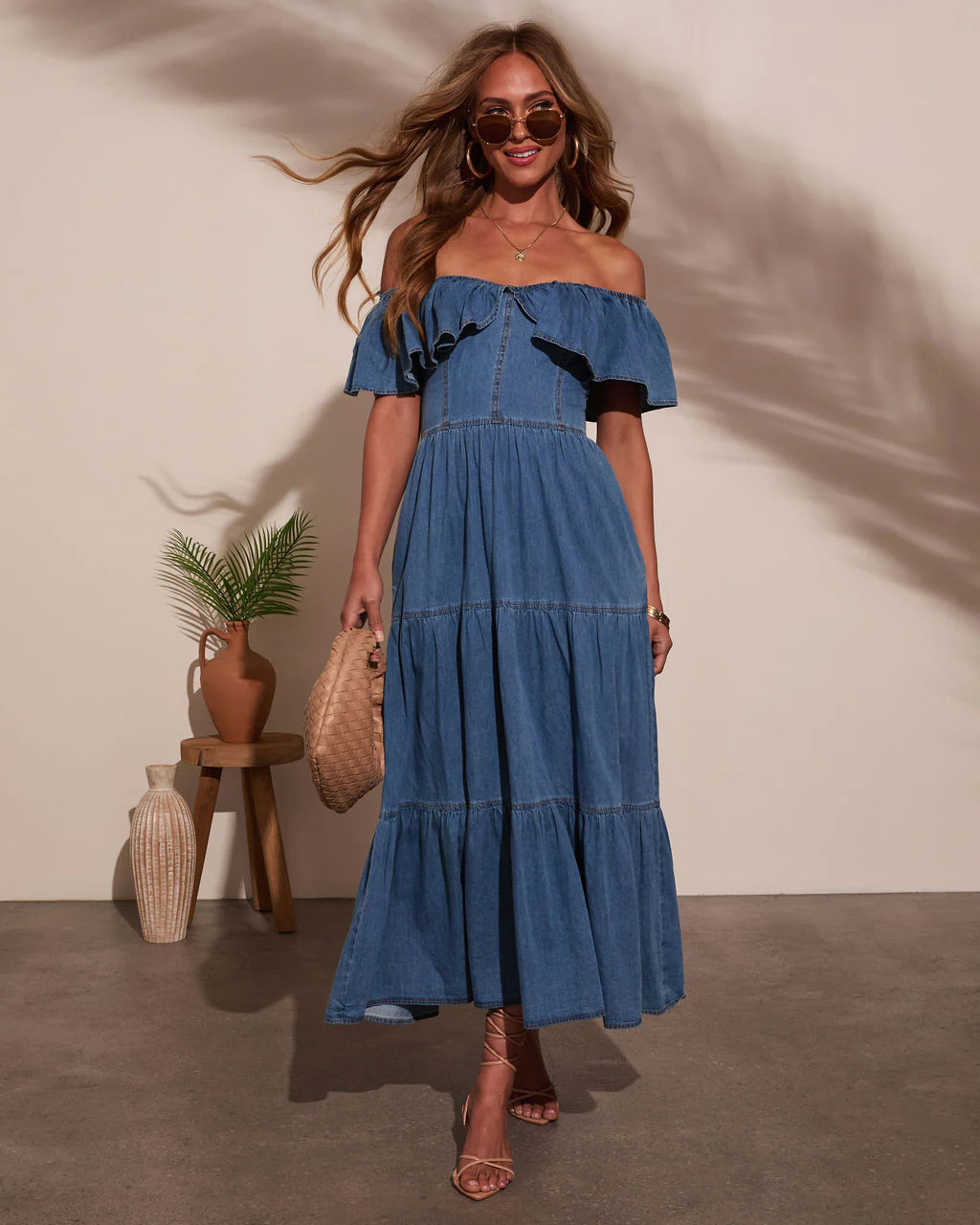 Penelope Chambray Midi Dress | VICI