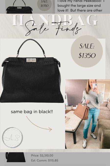 I love my Fendi Peekaboo!  I bought the large size and love it!  But there are other sizes as well. I bought mine on sale. There are some great options here!  Don’t pay full price!!

#LTKSpringSale 

#LTKworkwear #LTKitbag #LTKsalealert