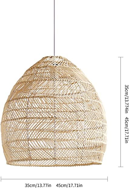 Arturesthome Rattan Woven Pendant Light Shades, Kitchen Island Ceiling Lights, Handmade Hanging L... | Amazon (US)