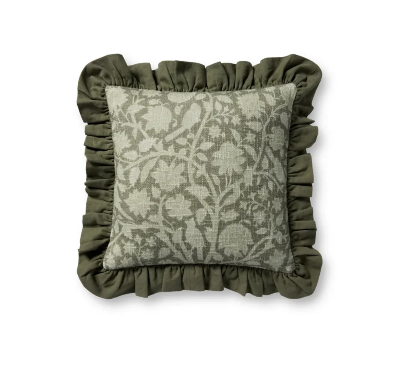 18" Kathleen Down Pillow Green | Eco Chic Home