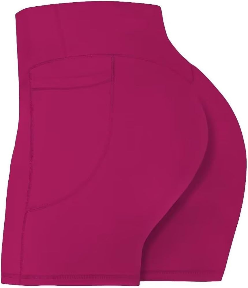 Sunzel No Front Seam Biker Shorts for Women with Pockets, Yoga Workout Gym Bike Shorts with Tummy... | Amazon (US)
