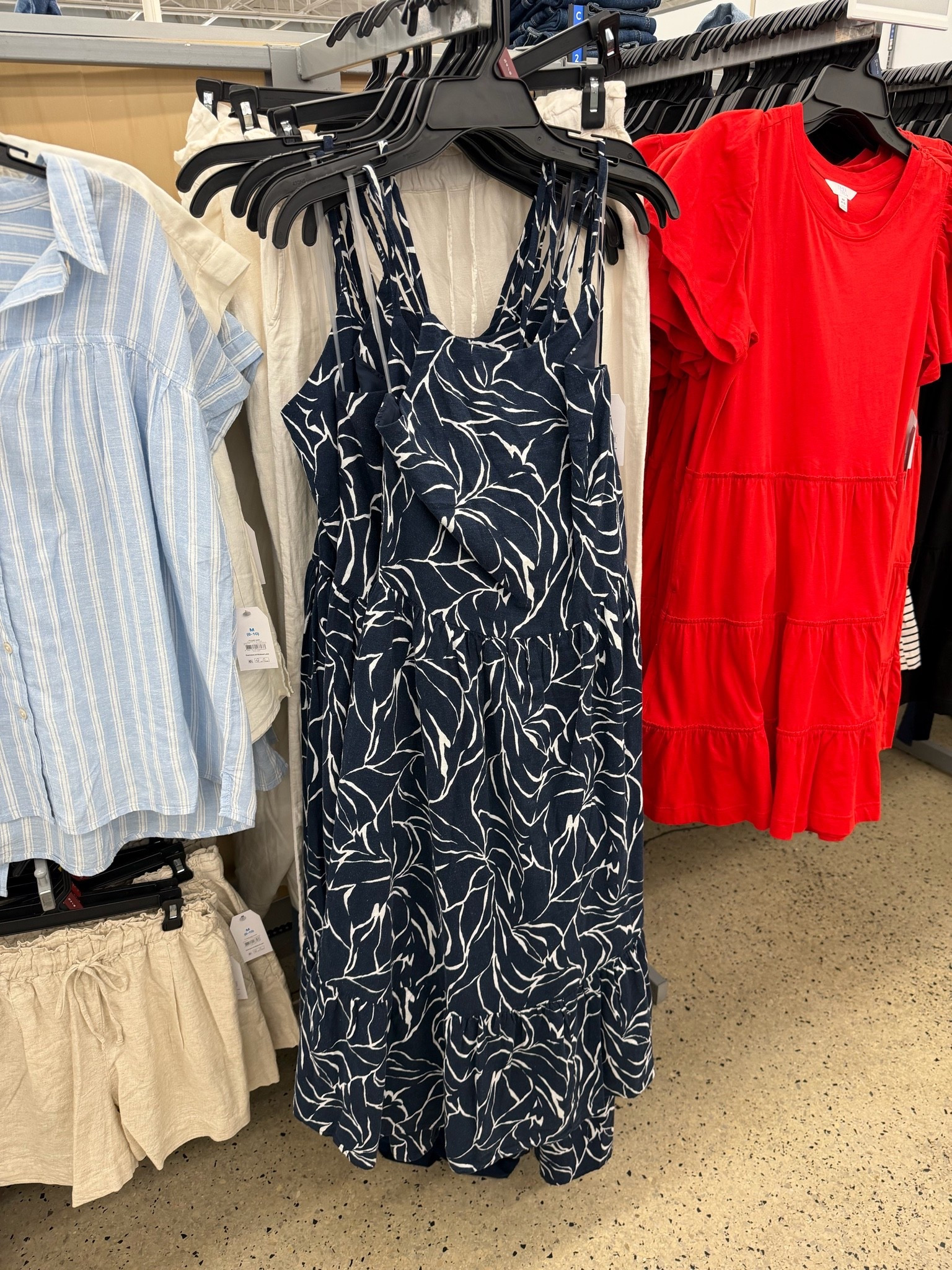 This feels very banana republic! New spaghetti strap sundress at Walmart #walmartfashion
