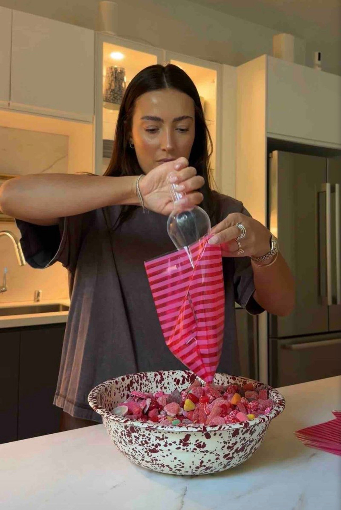 My best candy salad yet!!! Also you need this bowl...