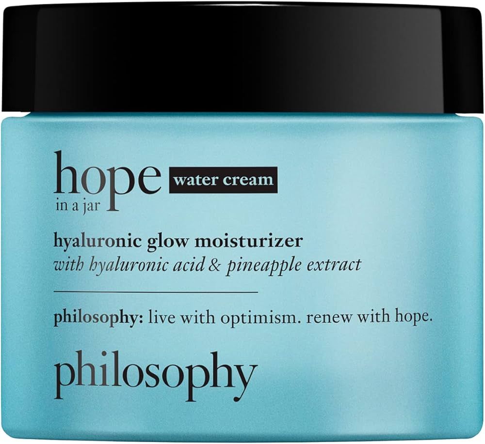 philosophy hope in a jar hyaluronic glow water cream moisturizer, 2 Fl. Oz. | Amazon (US)