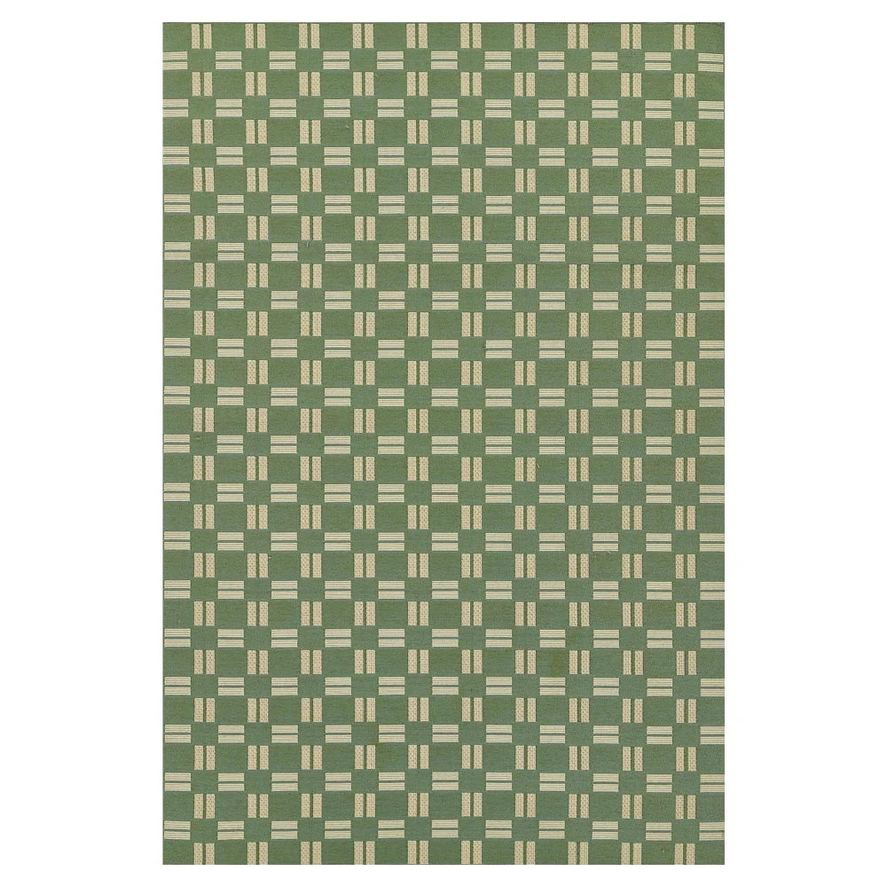 Aimie Modern Classic Green Lattice Patterned Performance Indoor Outdoor Rug - 8'10"x11'10" | Kathy Kuo Home
