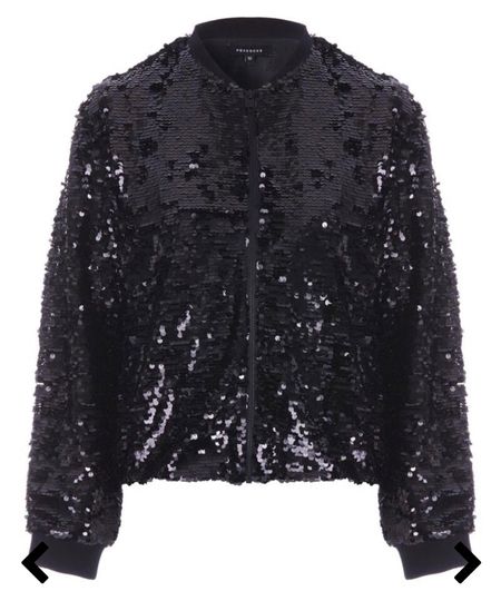 Sequin bomber jacket I am wearing a size 18 