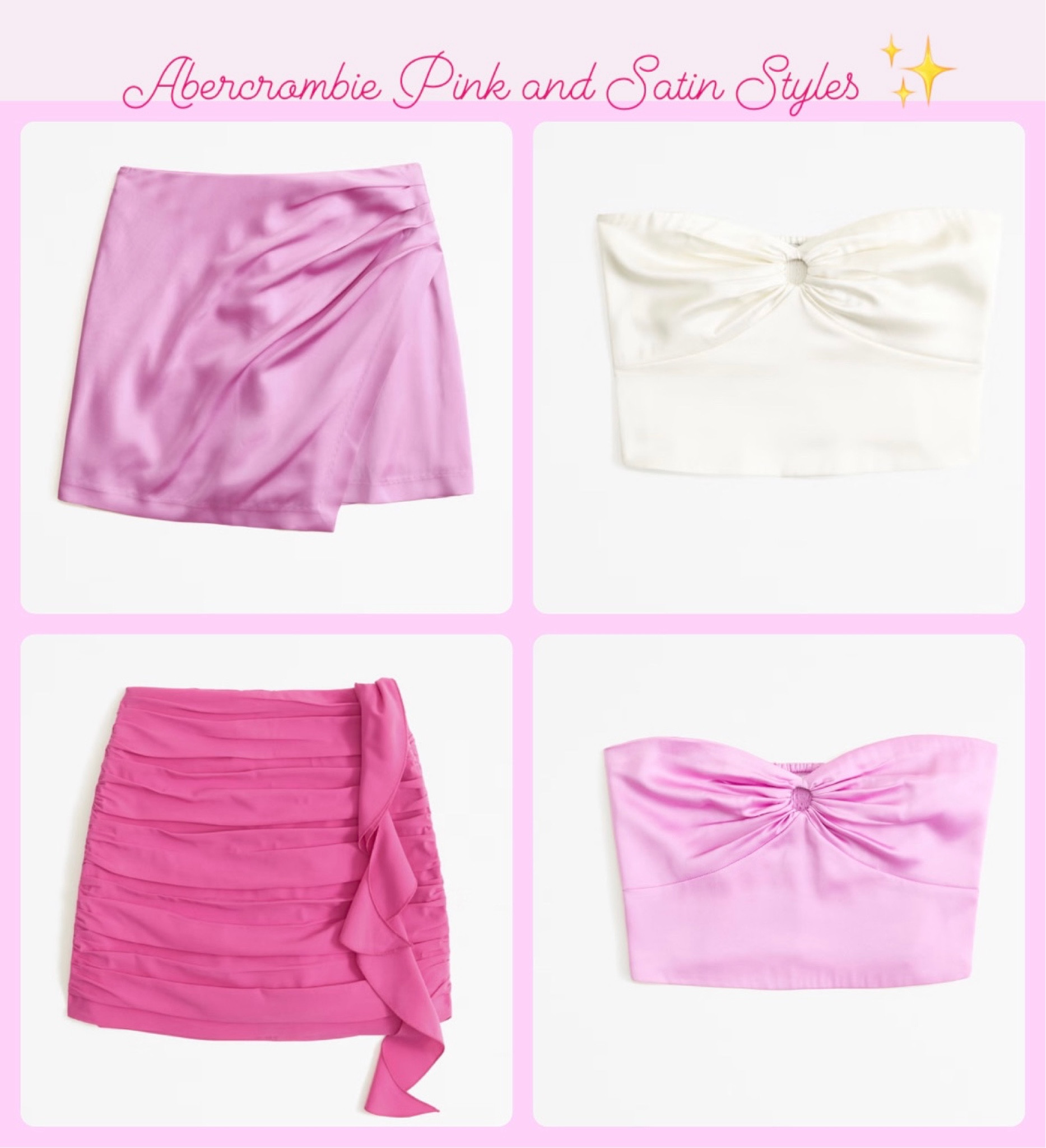 Abercrombie Pink and Satin styles! These are beautiful for spring time and summer! 💕✨

#LTKstyletip #LTKSpringSale #LTKsalealert
