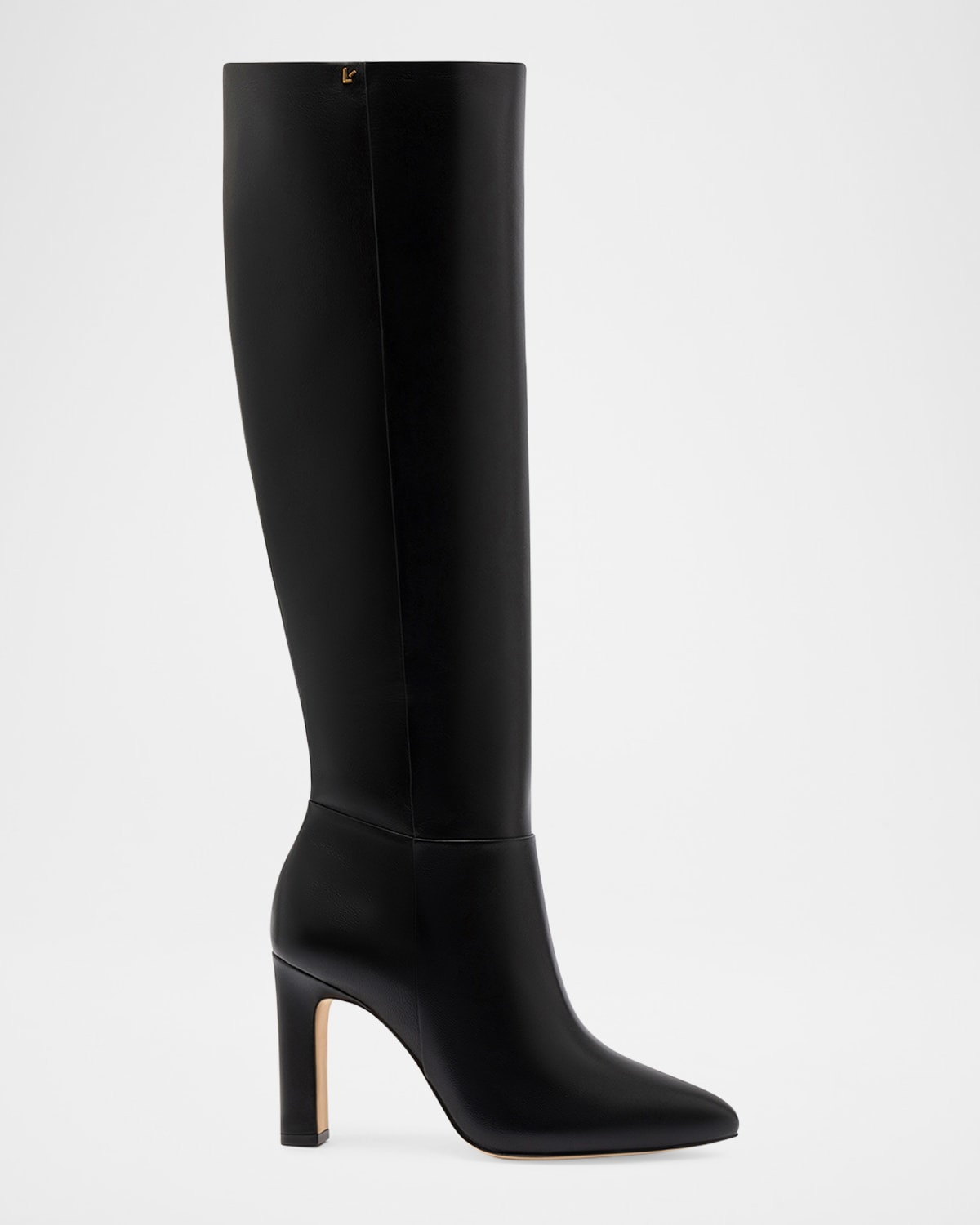 Cindy Leather Block-Heel Knee Boots | Neiman Marcus
