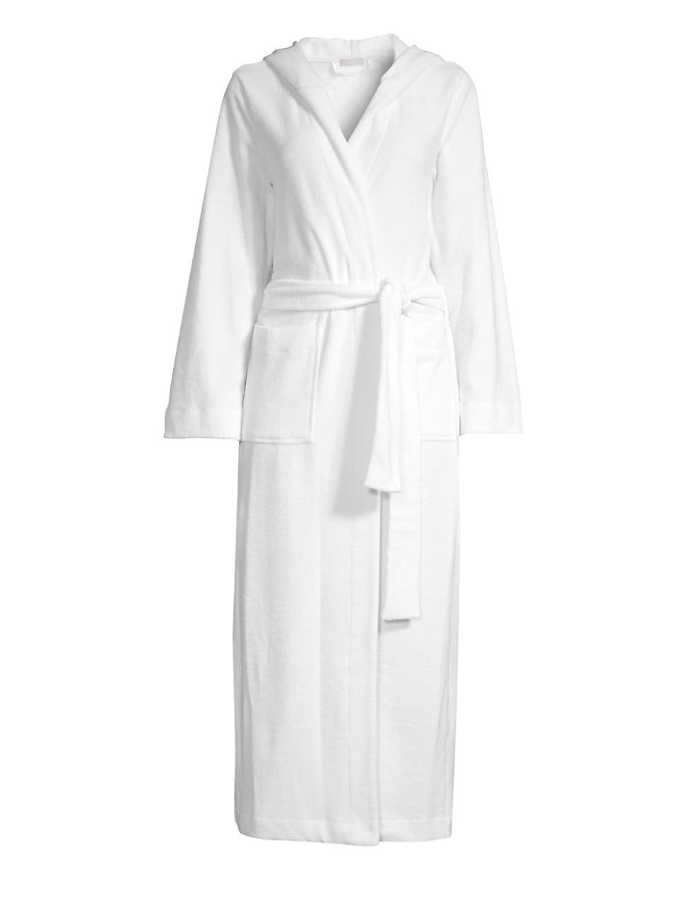 Hanro Women's Terry Long Hooded Robe - White - Size XL | Saks Fifth Avenue