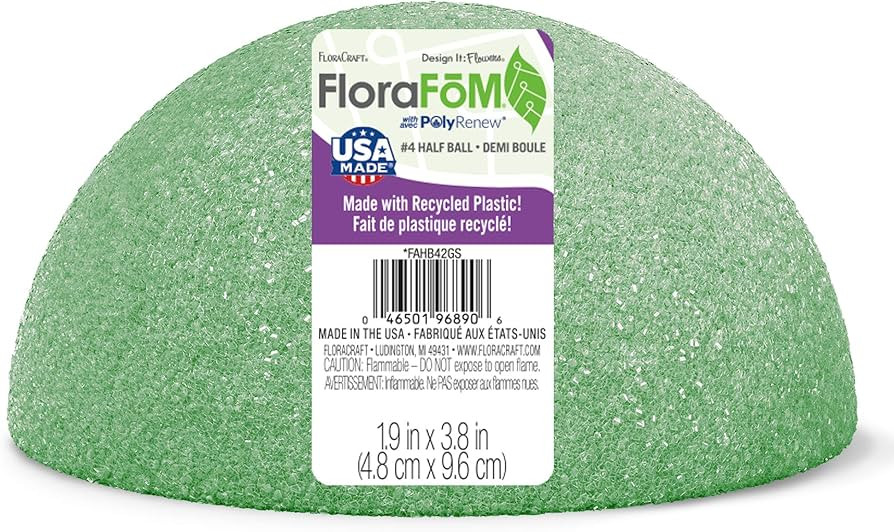 FloraCraft FloraFōM Half Ball 1.9 Inch x 3.8 Inch Green | Amazon (US)